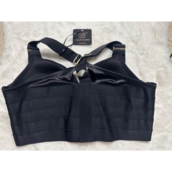 Honey Birdette BLAIR🖤 Black and Gold Bandage Bra 32DDD - Picture 3 of 3